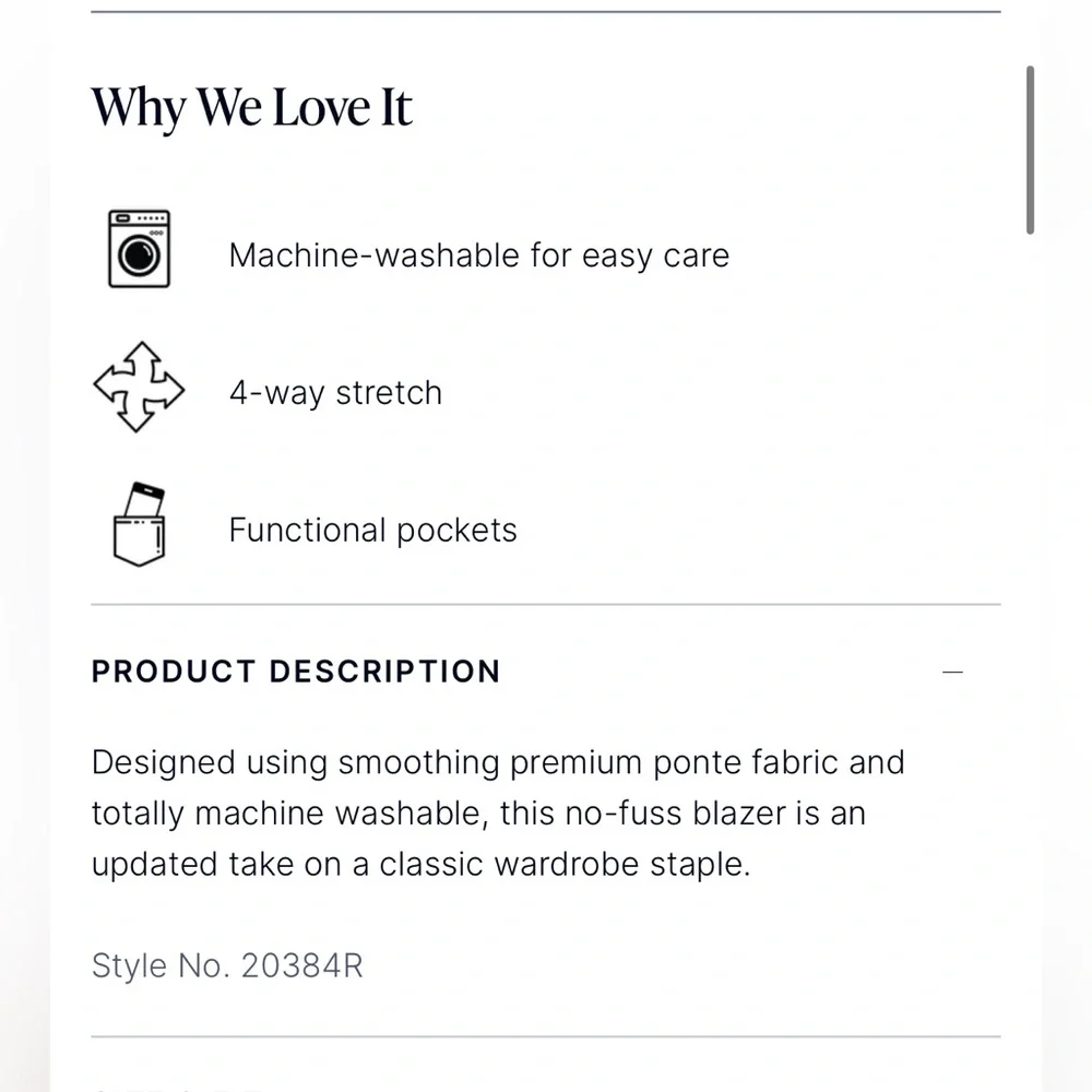 SPANX THE PERFECT OVERSIZED BLAZER IN PINSTRIPE SIZE 1X - Picture 9 of 9